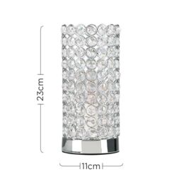 ValueLights Ducy Pair of Silver Table Lamps Touch On/Off Dimmable - thumbnail 5