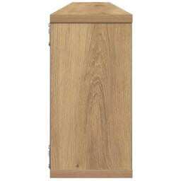 Berkfield Home Wall Cube Shelves 4 pcs Artisan Oak 100x15x30 cm Engineered Wood in Light Brown - Size: 100 x 15 x 30 cm - thumbnail 6