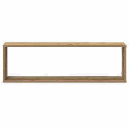 Berkfield Home Wall Cube Shelves 4 pcs Artisan Oak 100x15x30 cm Engineered Wood in Light Brown - Size: 100 x 15 x 30 cm - thumbnail 5