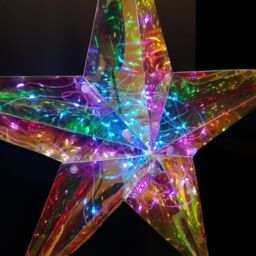 Samuel Alexander 36cm Battery Operated Light up Hanging Christmas Dreamlight Star with 100 White LEDs - thumbnail 5