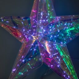 Samuel Alexander 36cm Battery Operated Light up Hanging Christmas Dreamlight Star with 100 White LEDs - thumbnail 7
