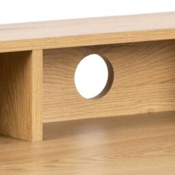 Wyld Haus Cyan 1 Drawer Office Desk Natural Oak Effect & Black - thumbnail 7