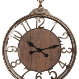 Wyld and Coco Brown 52cm Wall Clock with Glass Face and Arabic Numerals - thumbnail 2