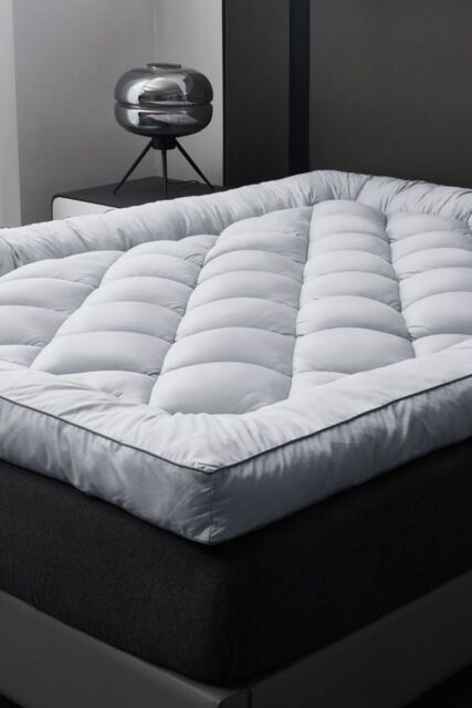 Ezysleep 4 Inch Shredded memory foam mattress topper in Light Grey - Size: Double - image 1