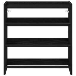 Berkfield Home Shoe Rack Black 60x25x62 cm Engineered Wood - Size: 60 x 25 x 62 cm - thumbnail 4