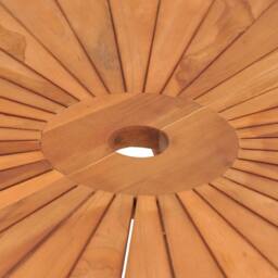 Berkfield Home Folding Garden Table Ã˜ 85x75 cm Solid Wood Teak in Brown - thumbnail 6