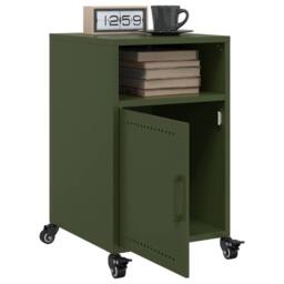 Berkfield Home Bedside Cabinets 2 pcs Olive Green 36x39x59 cm Steel - Size: 36 x 39 x 59 cm - thumbnail 4