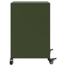 Berkfield Home Bedside Cabinets 2 pcs Olive Green 36x39x59 cm Steel - Size: 36 x 39 x 59 cm - thumbnail 7