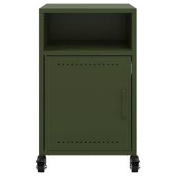Berkfield Home Bedside Cabinets 2 pcs Olive Green 36x39x59 cm Steel - Size: 36 x 39 x 59 cm - thumbnail 5