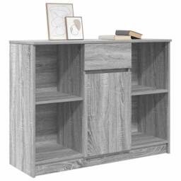 Berkfield Home Sideboard with Drawer Grey Sonoma 101x35x76 cm Engineered Wood - Size: 101 x 35 x 76 cm - thumbnail 4