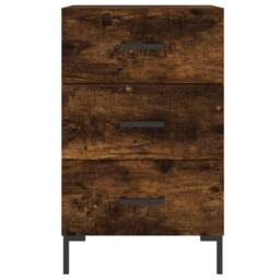 Berkfield Home Bedside Cabinet Smoked Oak 40x40x66 cm Engineered Wood in Brown - Size: 40 x 40 x 66 cm - thumbnail 5