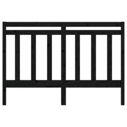 Berkfield Home Bed Headboard Black 126x4x100 cm Solid Wood Pine - Size: 126 x 4 x 100 cm - thumbnail 4