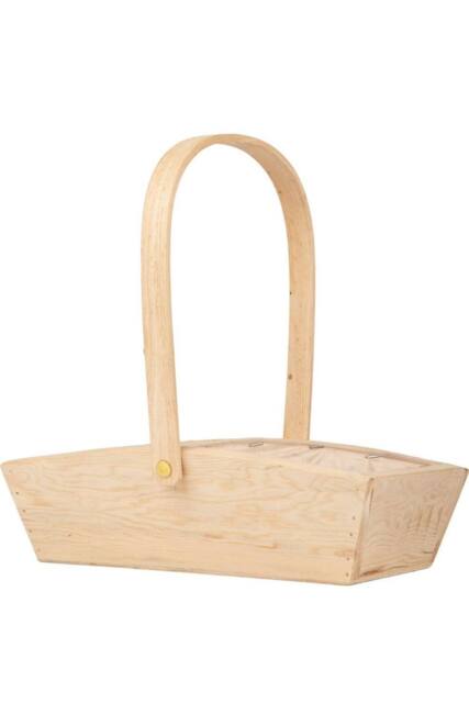 KDMD Wooden Tivoli Trug Basket Brown - image 1