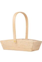 KDMD Wooden Tivoli Trug Basket Brown