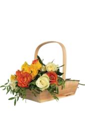 KDMD Wooden Tivoli Trug Basket Brown - thumbnail 7