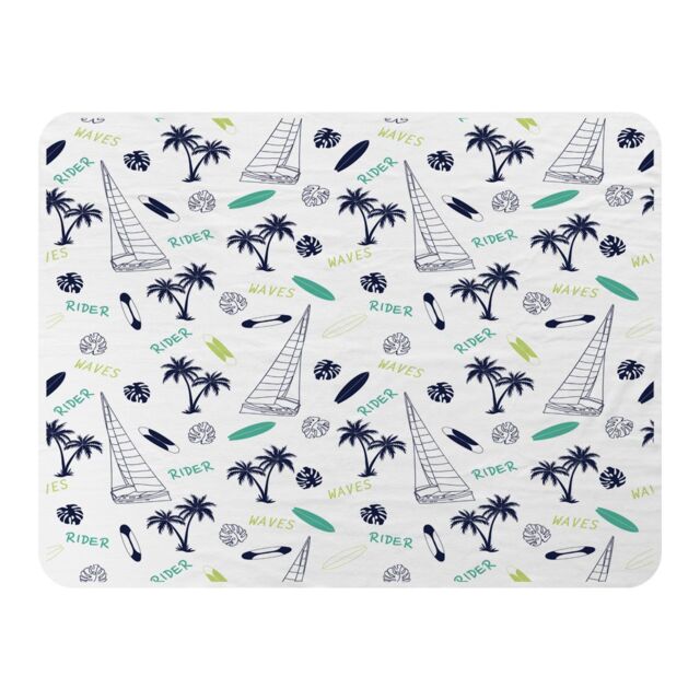 Benjamin Tate Design Waves Rider Blanket in Natural - Size: 120 cm x 150 cm - image 1