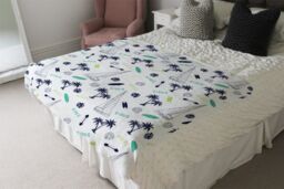 Benjamin Tate Design Waves Rider Blanket in Natural - Size: 120 cm x 150 cm - thumbnail 3