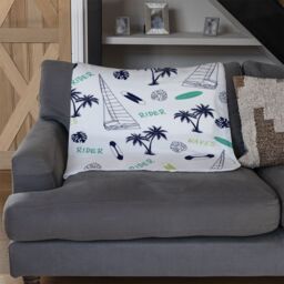 Benjamin Tate Design Waves Rider Blanket in Natural - Size: 120 cm x 150 cm - thumbnail 2