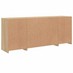 Berkfield Home Sideboard with LED Lights Sonoma Oak 163x37x67 cm in Brown - Size: 163 x 37 x 67 cm - thumbnail 8
