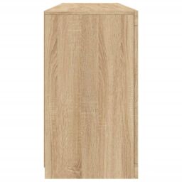 Berkfield Home Sideboard with LED Lights Sonoma Oak 163x37x67 cm in Brown - Size: 163 x 37 x 67 cm - thumbnail 7