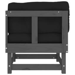 Berkfield Home Beautiful Corner Sofas with Cushions 2 pcs Grey Solid Wood Pine - thumbnail 6