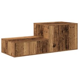 Berkfield Home Storage Cabinet Old Wood 127x41x40 cm Engineered Wood in Brown - Size: 127 x 41 x 40 cm - thumbnail 9