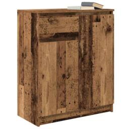 Berkfield Home Sideboard with Drawer Old Wood 71x35x84 cm Engineered Wood in Brown - Size: 71 x 35 x 84 cm - thumbnail 4