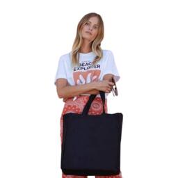 Westford Mill Classic Cotton Shopper in Navy - thumbnail 2