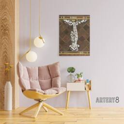 "Artery8 Ulcerated Hand Painting Richard Roland Holst Canvas Wall Art Print in Brown - Size: W12"" x H16""" - thumbnail 3