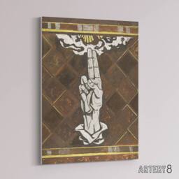 "Artery8 Ulcerated Hand Painting Richard Roland Holst Canvas Wall Art Print in Brown - Size: W12"" x H16""" - thumbnail 2