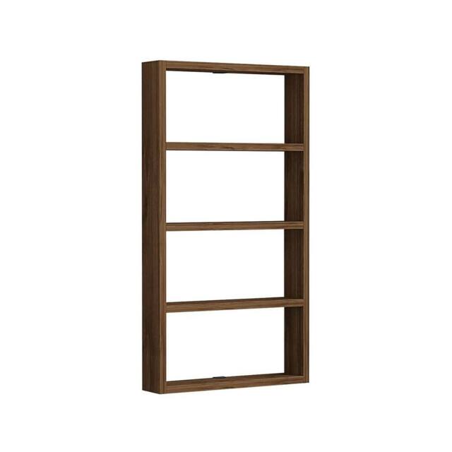 CALICOSY LYA 4-Shelf Wall Shelf, 80Cm High in Walnut - image 1