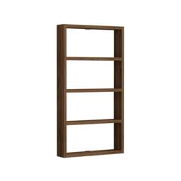 CALICOSY LYA 4-Shelf Wall Shelf, 80Cm High in Walnut