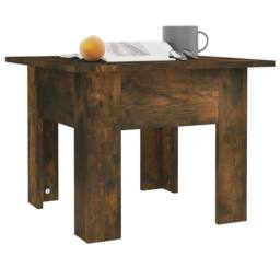 Berkfield Home Modern Coffee Table Smoked Oak 55x55x42 cm Engineered Wood in Brown - Size: 55 x 55 x 42 cm - thumbnail 4