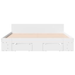 Berkfield Home Bed Frame with Drawers without Mattress White 140x190 cm - thumbnail 4