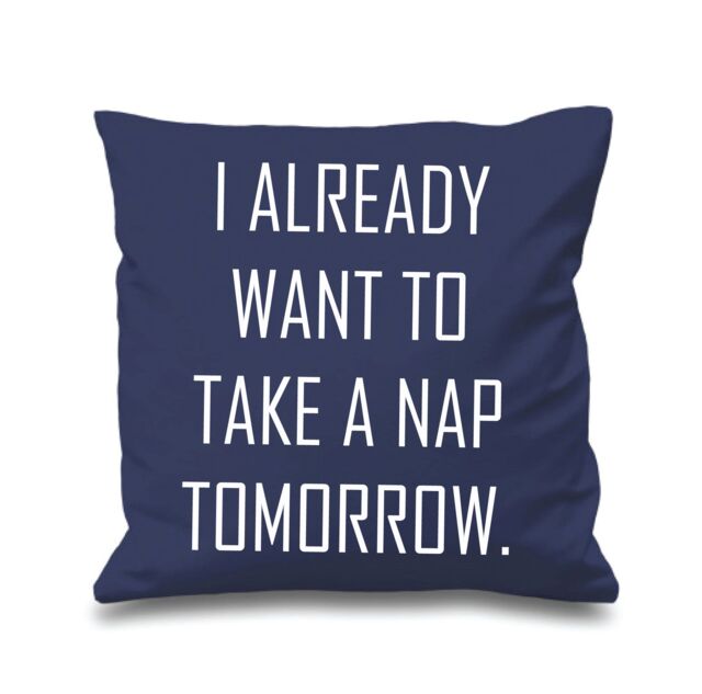 "60 SECOND MAKEOVER Navy Cushion Cover I Already Want To Take A Nap Tomorrow 16"" x 16"" Daughter Friend Gift Decorative Cushion Home Horse Eq"