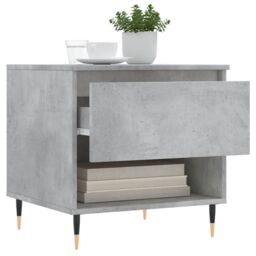 Berkfield Home Coffee Tables 2 pcs Concrete Grey 50x46x50 cm Engineered Wood - Size: 50 x 46 x 50 cm - thumbnail 4