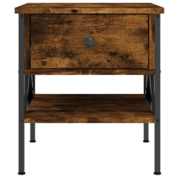 Berkfield Home Bedside Tables 2 pcs Smoked Oak 40x42x45 cm Engineered Wood in Brown - Size: 40 x 42 x 45 cm - thumbnail 6