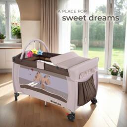 tectake Travel Cot Dog in Brown - Size: Large - thumbnail 8