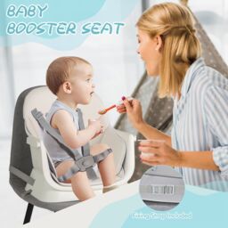 Costway 6-in-1 Baby High Chair Infant Feeding Chair Kids Stool with Removable Tray & Cushion in White - thumbnail 9