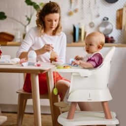Costway 6-in-1 Baby High Chair Infant Feeding Chair Kids Stool with Removable Tray & Cushion in White - thumbnail 8