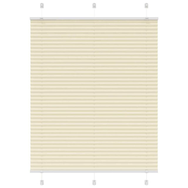 Berkfield Home Pleated Blind Cream 110x150 cm Fabric Width 109.4 cm Polyester - image 1