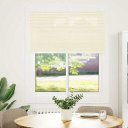 Berkfield Home Pleated Blind Cream 110x150 cm Fabric Width 109.4 cm Polyester - thumbnail 2