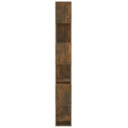 Berkfield Home Book Cabinet/Room Divider Smoked Oak 60x24x186 cm in Brown - Size: 60 x 24 x 186 cm - thumbnail 6