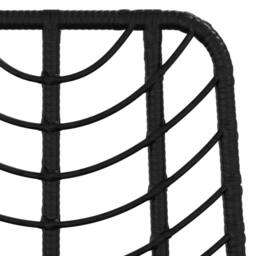 Berkfield Home Bar Stools 2 pcs Black 45x56x103.5 cm PE Rattan & Steel - thumbnail 6