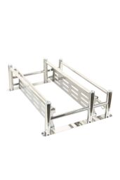 Living and Home 2-Tier Wall Mounted Stainless Steel Bathroom Shelf with Towel Bars in Silver - thumbnail 5