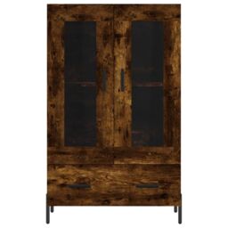 Berkfield Home Highboard Smoked Oak 69.5x31x115 cm Engineered Wood in Brown - thumbnail 6