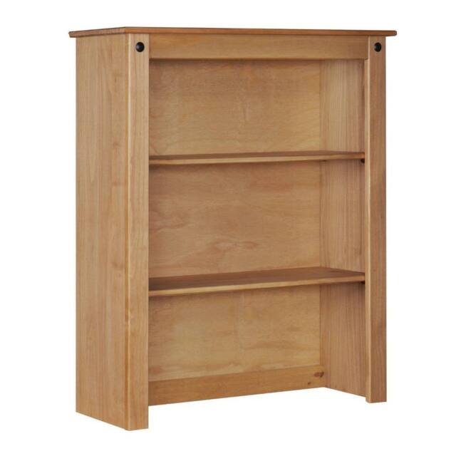 NESTLUNE Sideboard Hutch Top Small Buffet Dresser Solid Mexican Wood in Brown - Size: 100 cm x 15 cm - image 1
