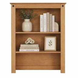 NESTLUNE Sideboard Hutch Top Small Buffet Dresser Solid Mexican Wood in Brown - Size: 100 cm x 15 cm - thumbnail 3