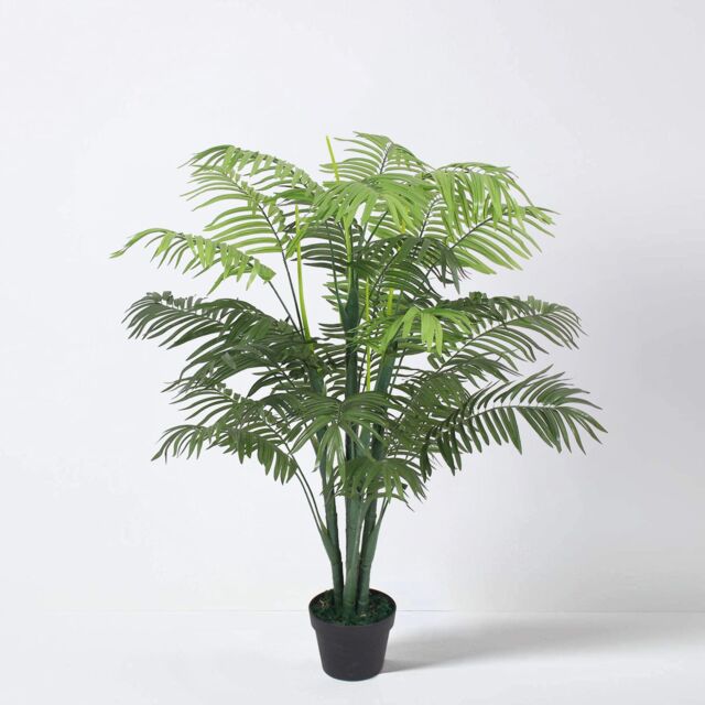 Tradala Trees Lush Artificial Tree Large Palm in Plant Pot in Dark Green - Size: 5ft - image 1