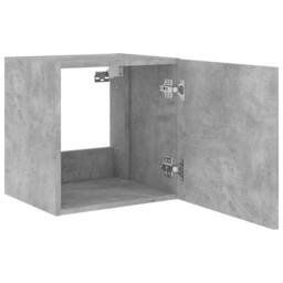 Berkfield Home TV Wall Cabinets with LED Lights 2 pcs Concrete Grey 40.5x35x40 cm - thumbnail 9